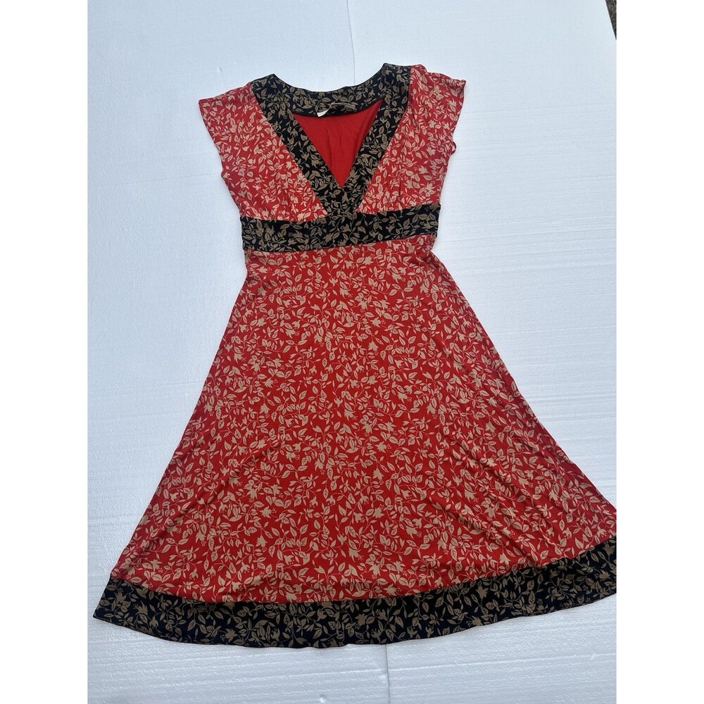 Diane Von Fustenburg Asian look red dress Maxi size 10 Sexy Cleavage